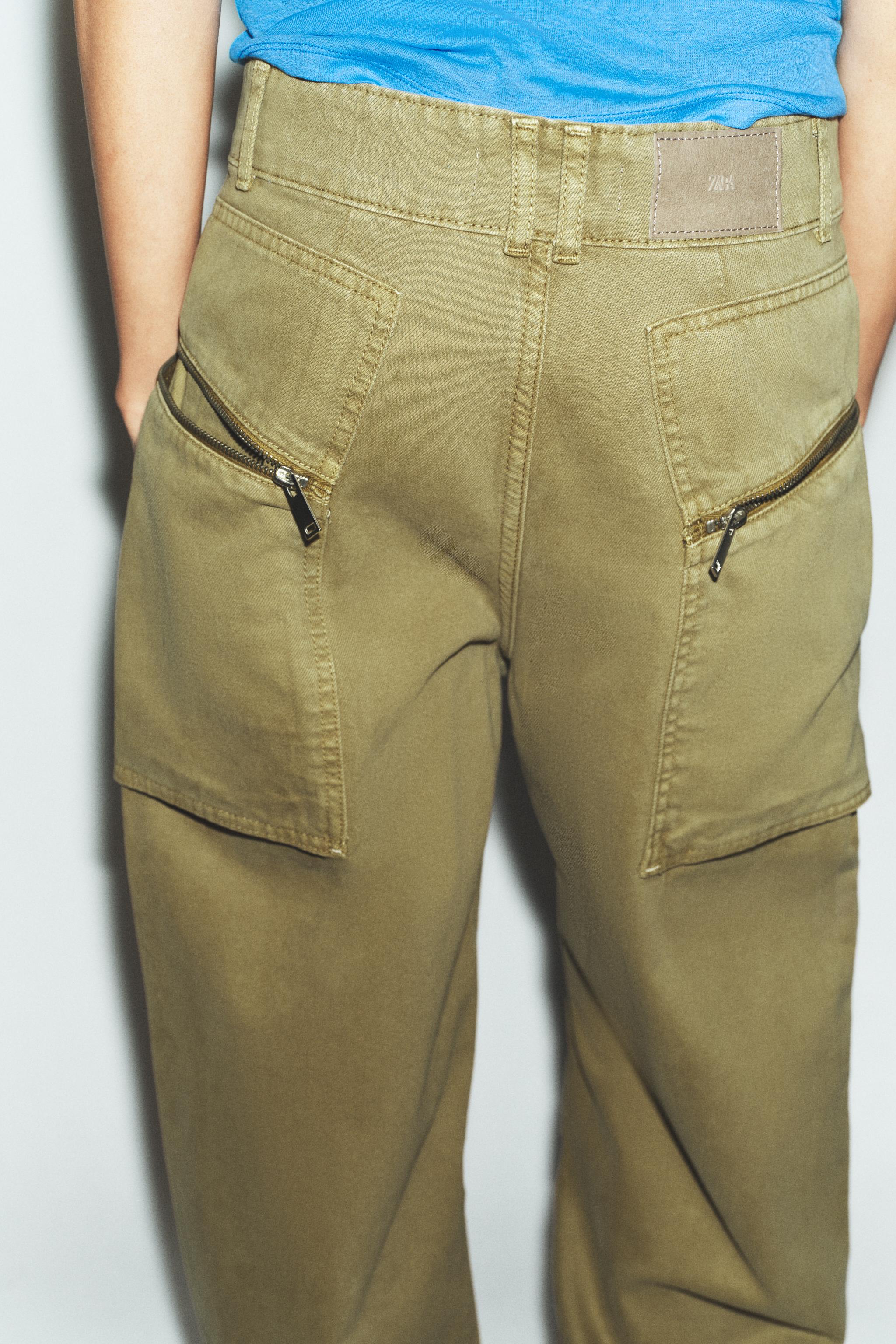 Z1975 MID-RISE CARGO JEANS WITH ZIPPERS